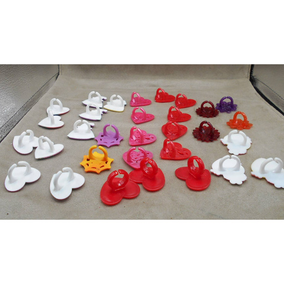 Cupcake Ring Lot: Disney Princess, Elmo, Star Wars, Hearts, Halloween, Flowers - Picture 4 of 4